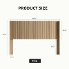 Modern Wall Mounted Solid Wood Queen&King Headboard - White Oak - 2 of 4