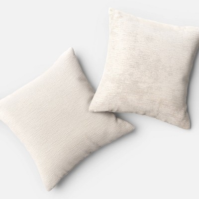 Textural Solid Square Throw Pillow Off-White - Threshold™
