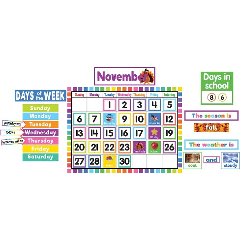 Teacher Created Resources® Colorful Calendar Bulletin Board Set : Target