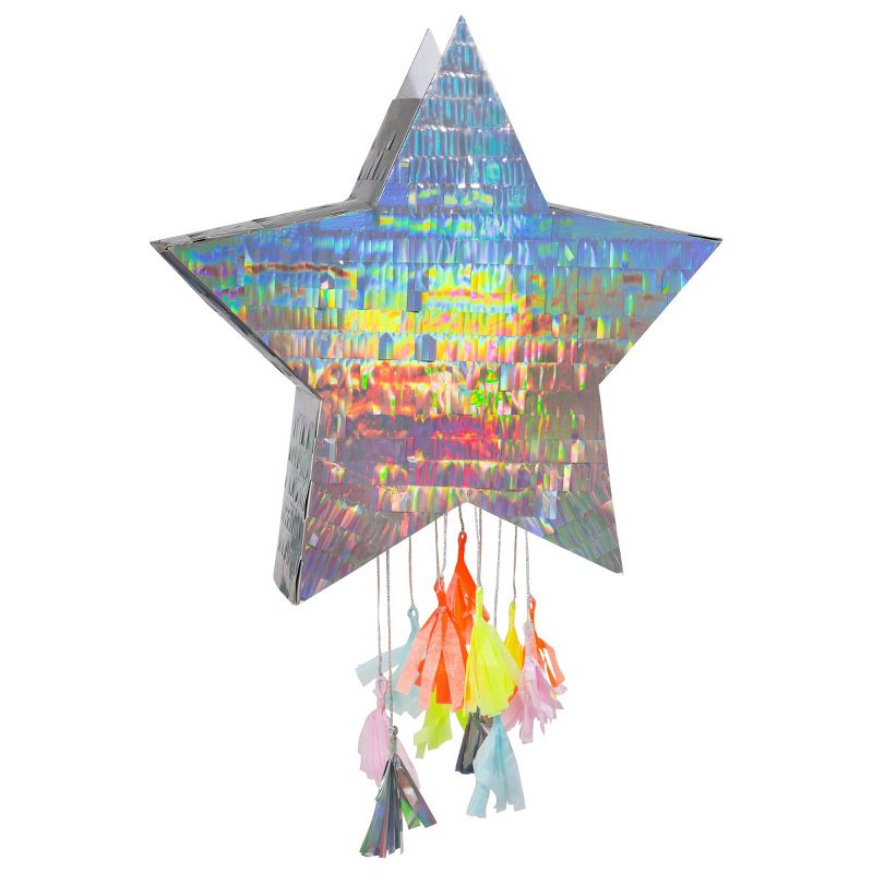 Meri Meri Silver Star Party Piñata (Pack of 1), 1 of 7