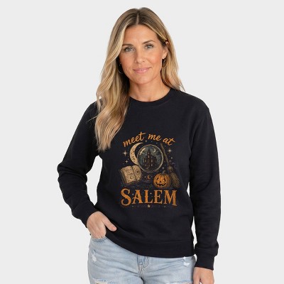 Meet Me At Salem Witch - Women's Graphic Sweatshirt - 2XL Midnight