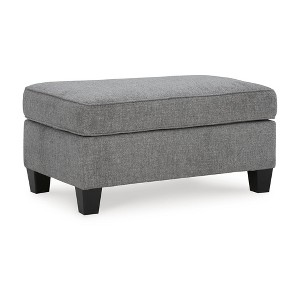 Signature Deisgn by Ashley Contemporary Mathonia Ottoman, Smoke - 1 of 4