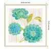 Amanti Art Aqua Blooms on Wood II by Danhui Nai Wood Framed Wall Art Print - 4 of 4