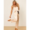 cheibear Women's Satin Silky Summer Camisole and Pants Sleepwear Pajama Sets - 2 of 4