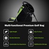 Costway Golf Stand Cart Bag Club w/6 Way Divider Carry Organizer Pockets Storage Green - 4 of 4