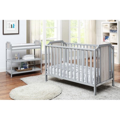 YOOCOZZ Baby Crib Brees Island 3-in-1 Convertible Crib - Gray/Graystone