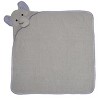 Everyday Kids Hooded Bath Towel for Boys & Girls – 3D Gray Elephant with Ears and Trunk, Soft Terry Cloth, Gender-Neutral Baby Bath Essential - 2 of 4