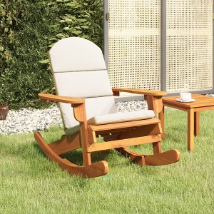 vidaXL Adirondack Rocking Chair with Cushions Solid Wood Acacia - 1 of 4