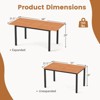 Costway Extendable Patio Dining Table for 4-8 People with 1.97” Umbrella Holes, Metal Legs - 3 of 4
