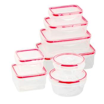 Tupperware Small Storage Container 1611- 23 W/ Red Lid