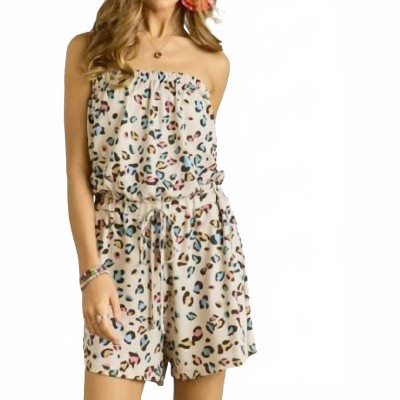 Women's Leopard Print Romper - ADORA