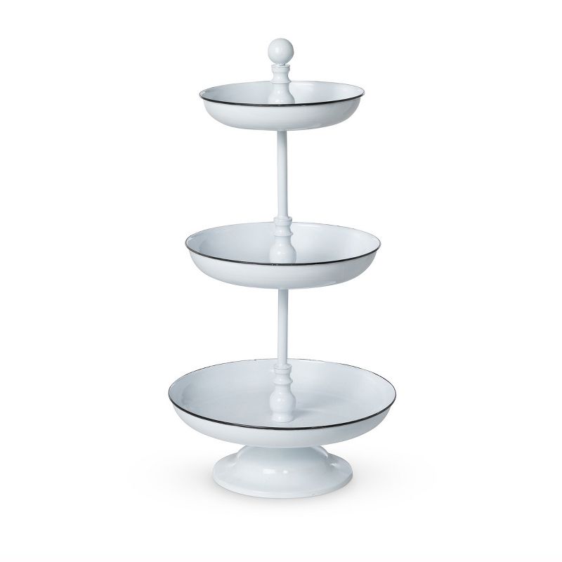 Park Hill Collection 3-Tiered Enamelware Server, 1 of 2