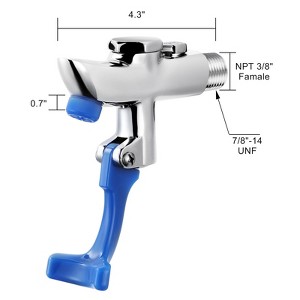 WOWOW Wall Mounted Pot Filler Push Back Glass Filler Faucet for Bar, Diner, Cafe in Polished Chrome - 1 of 3
