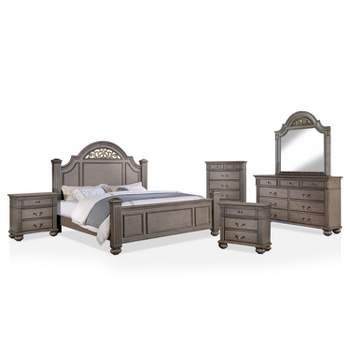 6pc Pennings Traditional Bedroom Set Gray - HOMES: Inside + Out