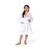 Personalized Linum Kids 100% Polyester SUPER PLUSH Double Brushed Hooded Bathrobe in Pink Bookman Font - 2 of 3