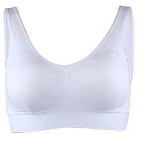 Allegra K Women's Removeable Pads Wirefree Sleep Vest Tops Bralettes - 1 of 3