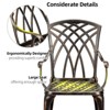 Bistro Set - Outdoor Bistro Set for 2,Wrought Iron Patio Furniture With Umbrella Hole, Rust-Resistant Cast Aluminum Garden Furniture - 3 of 4