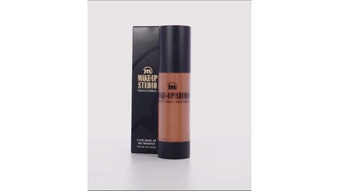 Fluid Foundation No Transfer - Olive Sunset by Make-Up Studio for Women - 1.18 oz Foundation, 2 of 9, play video