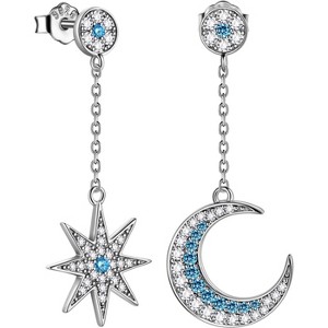 Celestial Harmony Jewelry Set - Moon & Star Earrings with Adjustable Ring in Gold Plated Sterling Silver - 1 of 4