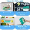 LunaLulinlk Bento Box, 1300ml Lunch Box Container with 4 Compartments, Fork, Leak-proof, Microwave/Dishwasher/Freezer Safe (Green) - 3 of 4
