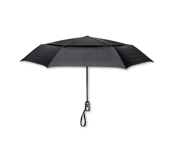 ShedRain Auto Open/Close Air Vent Compact Umbrella  - Black Houndstooth
