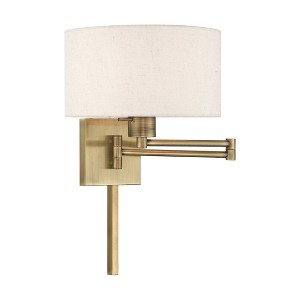 Livex Lighting 1 - Light Wall Light in  Antique Brass - 1 of 4