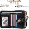 FATMOON Small Women’s Genuine Leather Wallet - RFID Blocking with 7 Card Slots & Zipper Coin Pocket ID Window,for Daily,Travel & Shopping - 4 of 4