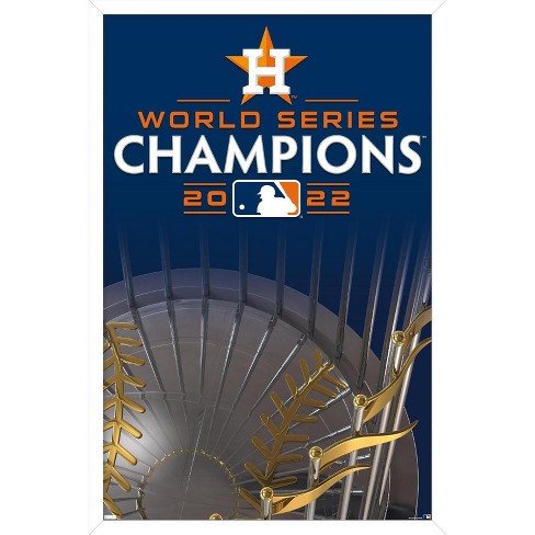 Trends International MLB Houston Astros - Yordan Alvarez 22 Framed Wall  Poster Prints White Framed Version 22.375 x 34