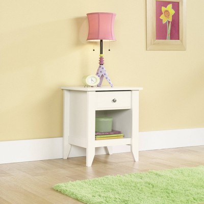 Soft White Shoal Creek Nightstand with Smooth Metal Runners
