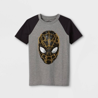 Kids' Marvel Spider-Man Mask Short Sleeve Graphic T-Shirt - Heathered Gray