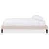 Baxton Studio Full Lancashire Modern and Contemporary Linen Fabric Upholstered Bed Frame with Tapered Legs Beige: Rubberwood & MDF Construction - 2 of 4