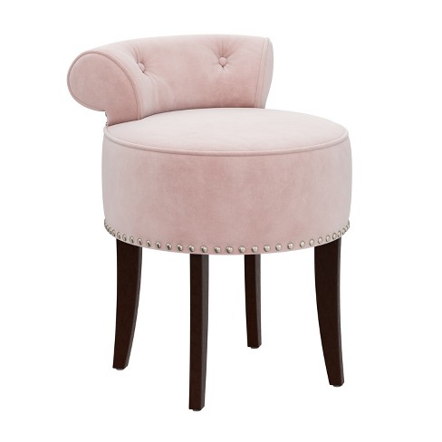 Vanity stool pink hot sale