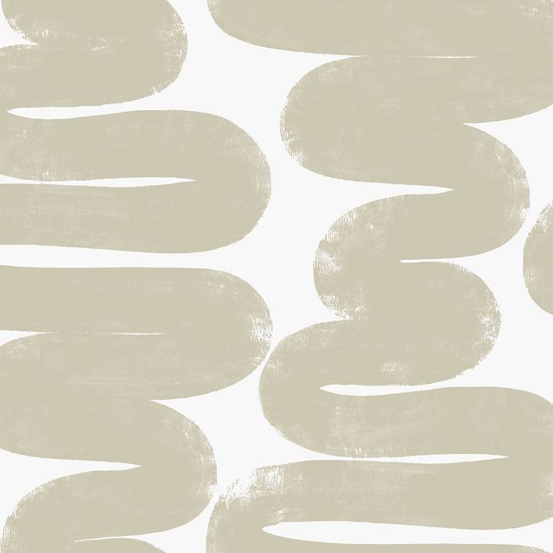 Tempaper Bobby Berk Wiggle Room Sand and White Peel and Stick Wallpaper, 1 of 7