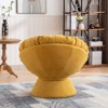 FONTOI Oversized Swivel Accent Chair, Swivel Barrel Chair, Upholstered Wingback Chair for Bedroom Living Room, Yellow, 33"*31.5"*37" - 4 of 4