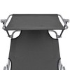 vidaXL Folding Sun Lounger with Canopy Steel Gray - 4 of 4