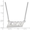 Black Bow Jewelry 14k White Gold Eastern Kentucky Colonels NCAA Necklace 18 Inch - 2 of 4