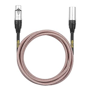 Clef Audio Labs XLR Male to XLR Female, Silver Zinc Alloy Shell/Grey Copper Braided - 6FT-3PK - 1 of 4