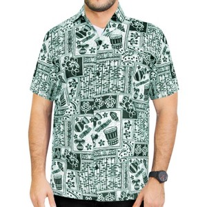 LA LEELA Mens Hawaiian Shirts Short Sleeve Button Down Shirt Floral Shirt Men Casual Vacation Party Caribbean Shirts for Men Funny - 1 of 3