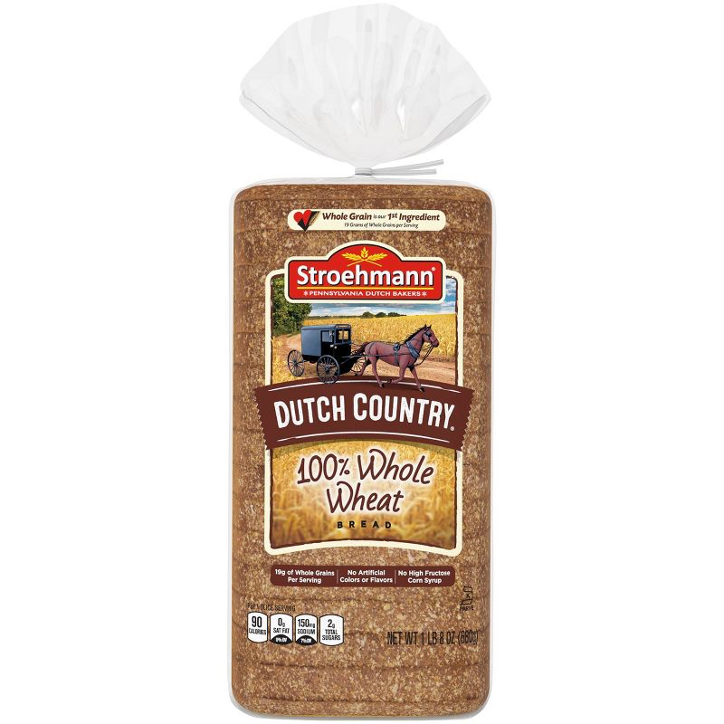 Stroehmann Dutch Country 100% Whole Wheat Bread - 24 oz, 2 of 8