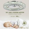 Ludomide 22" Flush Mount Ceiling Fan with Light, Modern Crystal Chandelier Fan, Smart 4-Light Color Change LED Fandelier, Low Profile Design - 2 of 4