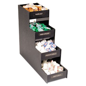 Vertiflex Commercial Grade Narrow Condiment Organizer, 8 Compartments, 6 x 19 x 15.88, Black - 1 of 4