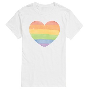 Men's - Instant Message - Rainbow Heart Short Sleeve Graphic T-Shirt - 1 of 4