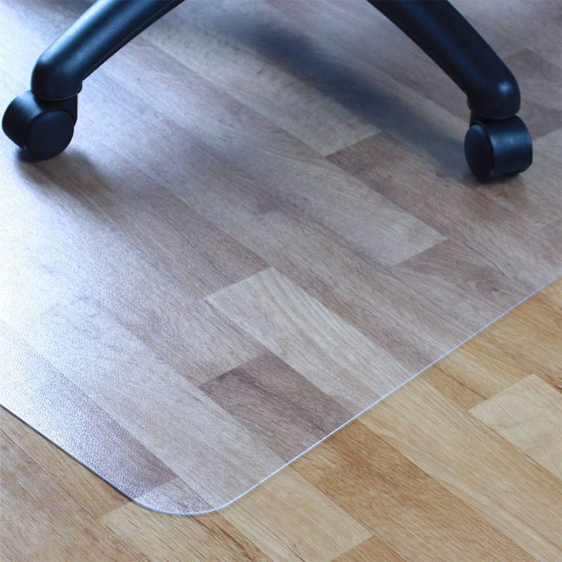 Vinyl Chair Mat for Hard Floors Lipped Clear - Floortex, 4 of 12
