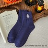 Anna-Kaci Women's 3-Pack Crew Socks with Ribbed Cuffs in Festive Halloween Design - 2 of 4