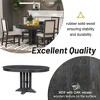 LOVMOR Retro Extendable Dining Table with 16" Leaf Wood Farmhouse Round Tables, Adjustable length 42" to 56 Desktop, for Kitchen, Restaurant, Black - 4 of 4