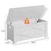 homfan Storage Chest, Wooden Storage Bench with Safety Hinges, Easy Assembly, Large Toy Chest for Entryway, Living Room, Bedroom - 3 of 4