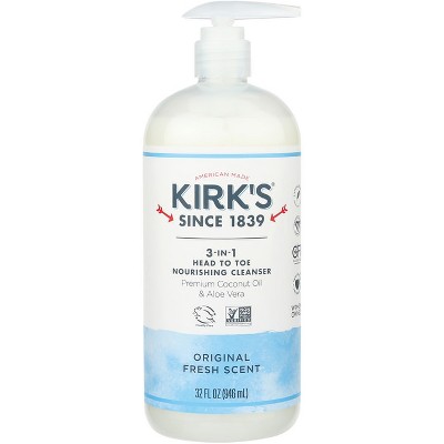 Kirk's 3-in-1 Head to Toe Nourishing Cleanser - Original Fresh Scent 32 oz.