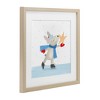 Stupell Industries Ice Skating Bunny with Star Framed Print Under Glass Art - 2 of 4