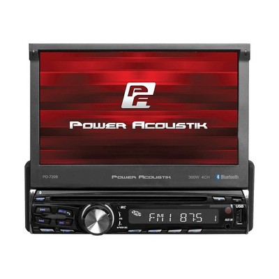 Power Acoustik PD-720B Single DIN Flip Up DVD and Bluetooth Multimedia Player with 7 Inch Touch Screen, AM/FM, MP3, and Auxiliary Functions