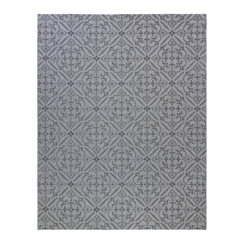 8'x10' Clifton Outdoor Rug Silver - Studio by Brown Jordan